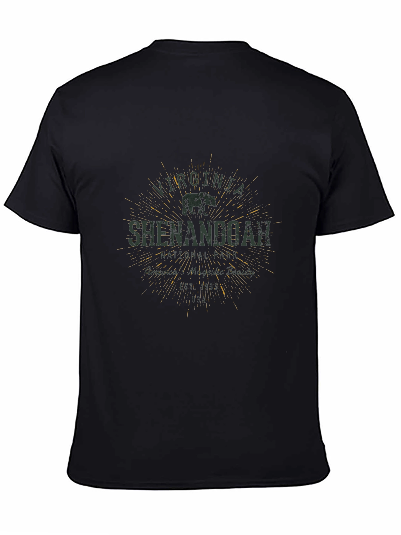 Shenandoah National Park Mens Black T-Shirt