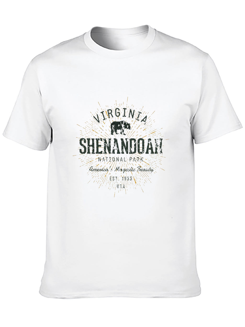 Shenandoah National Park Mens Black T-Shirt