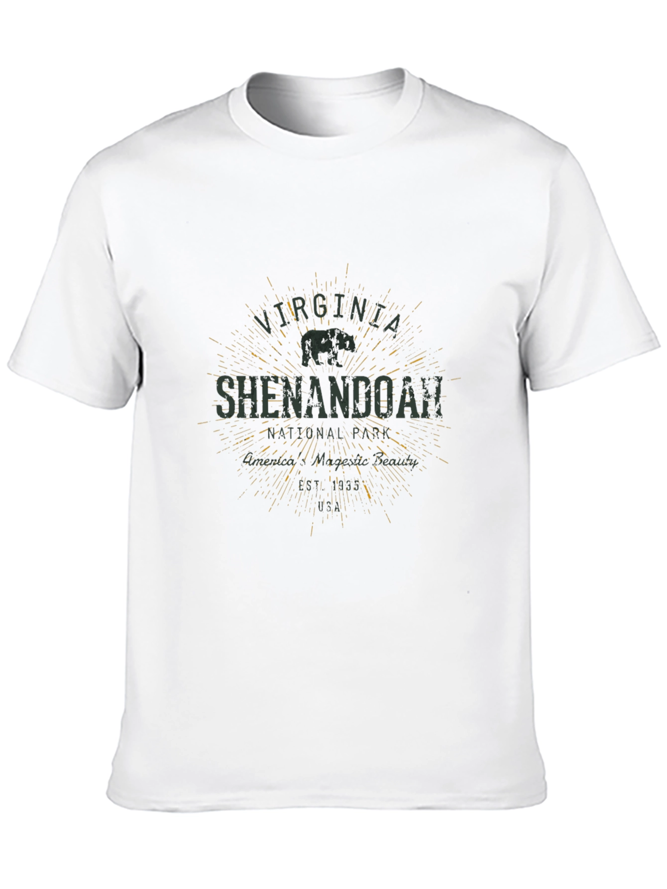 Shenandoah National Park Mens Black T-Shirt