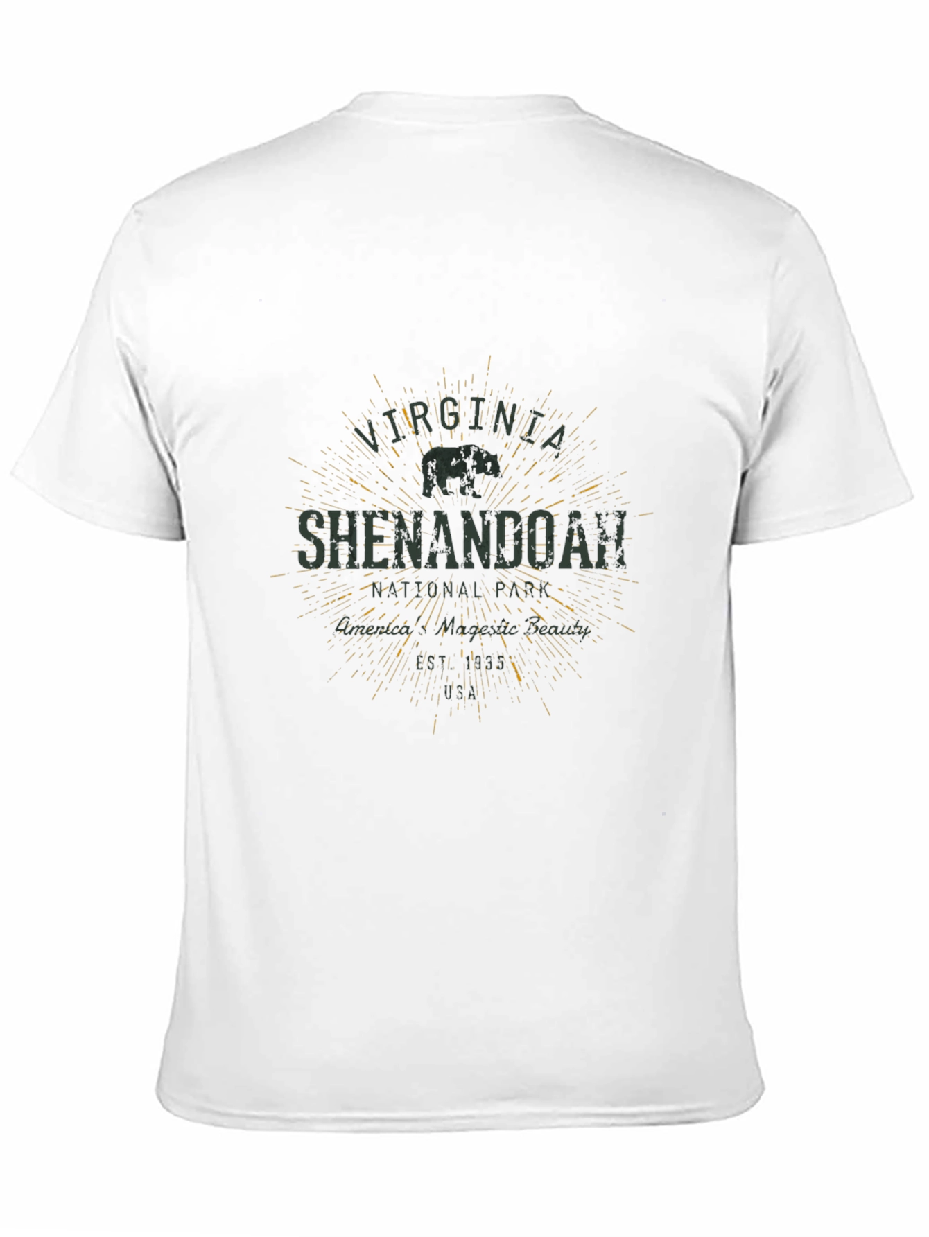 Shenandoah National Park Mens Black T-Shirt