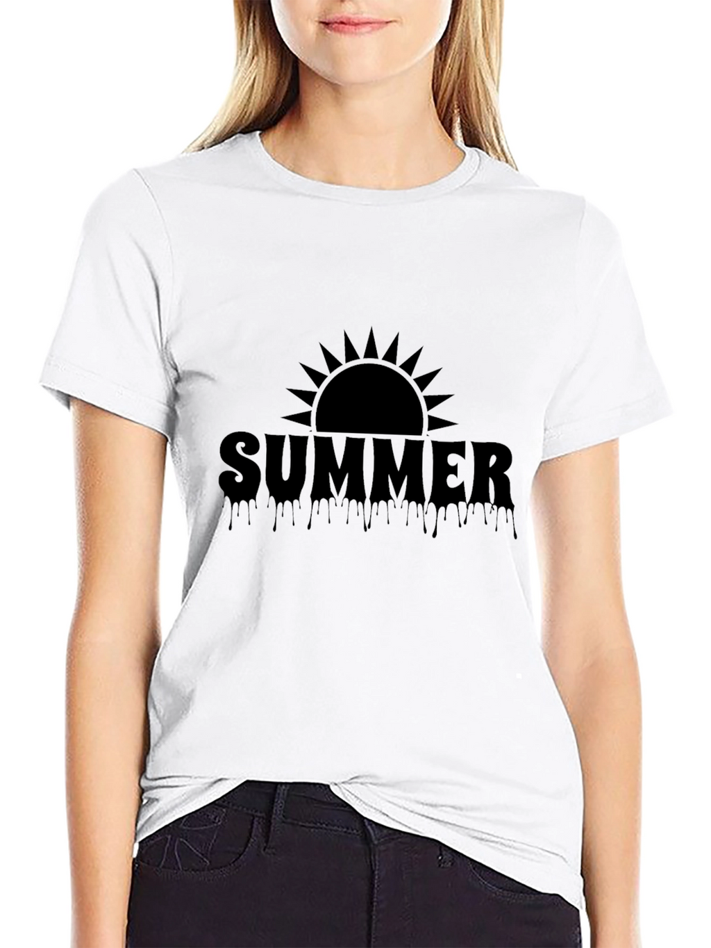 Summer Sun Drip Graphic Tee - Cool Style