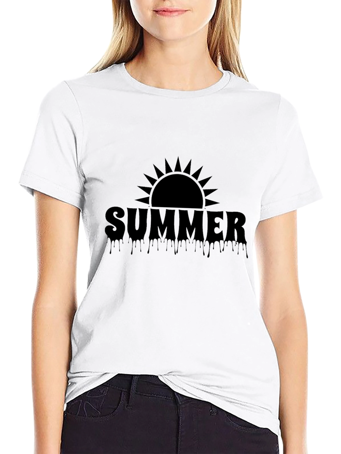 Summer Sun Drip Graphic Tee - Cool Style