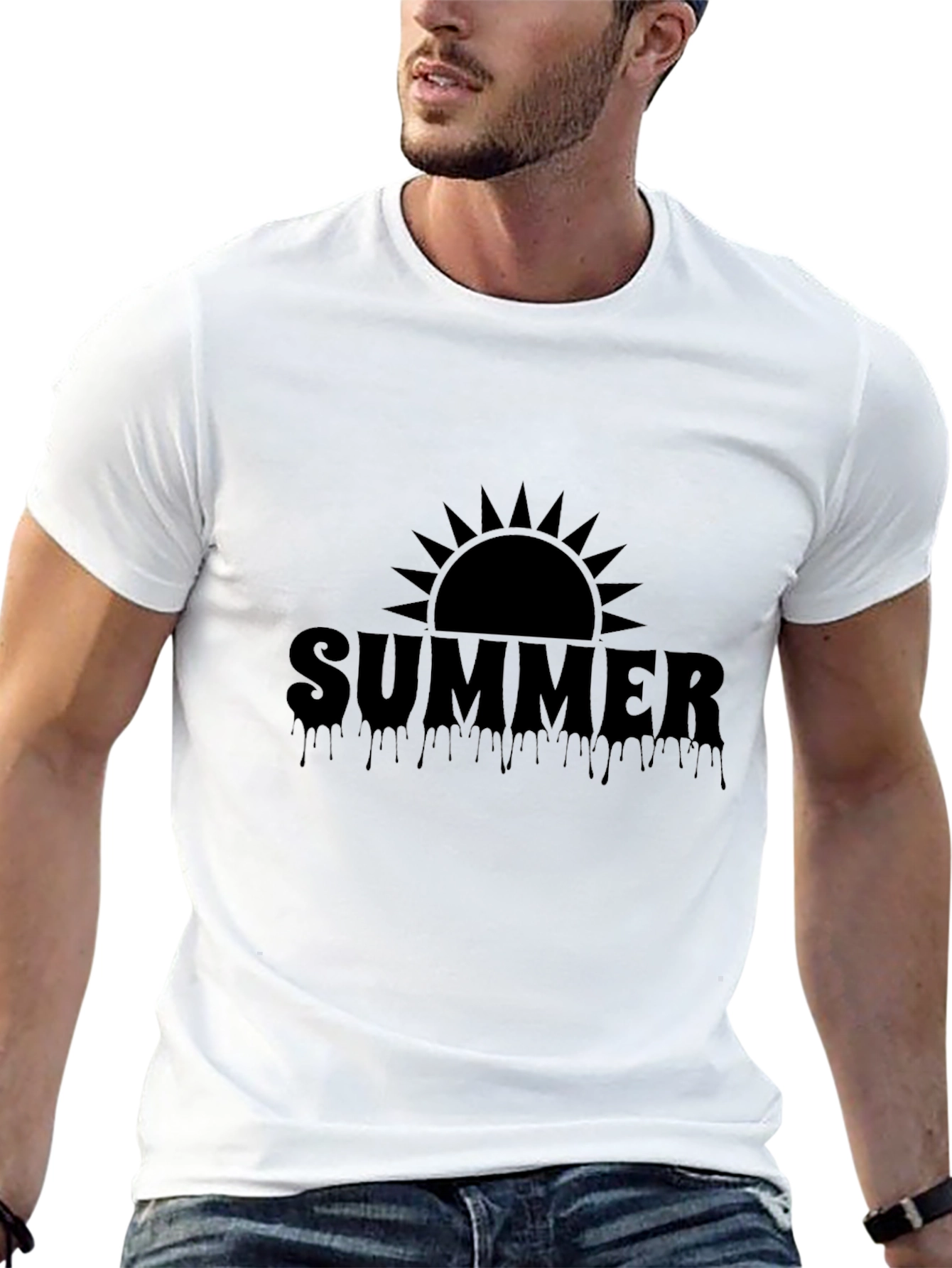 Summer Sun Drip Graphic Tee - Cool Style