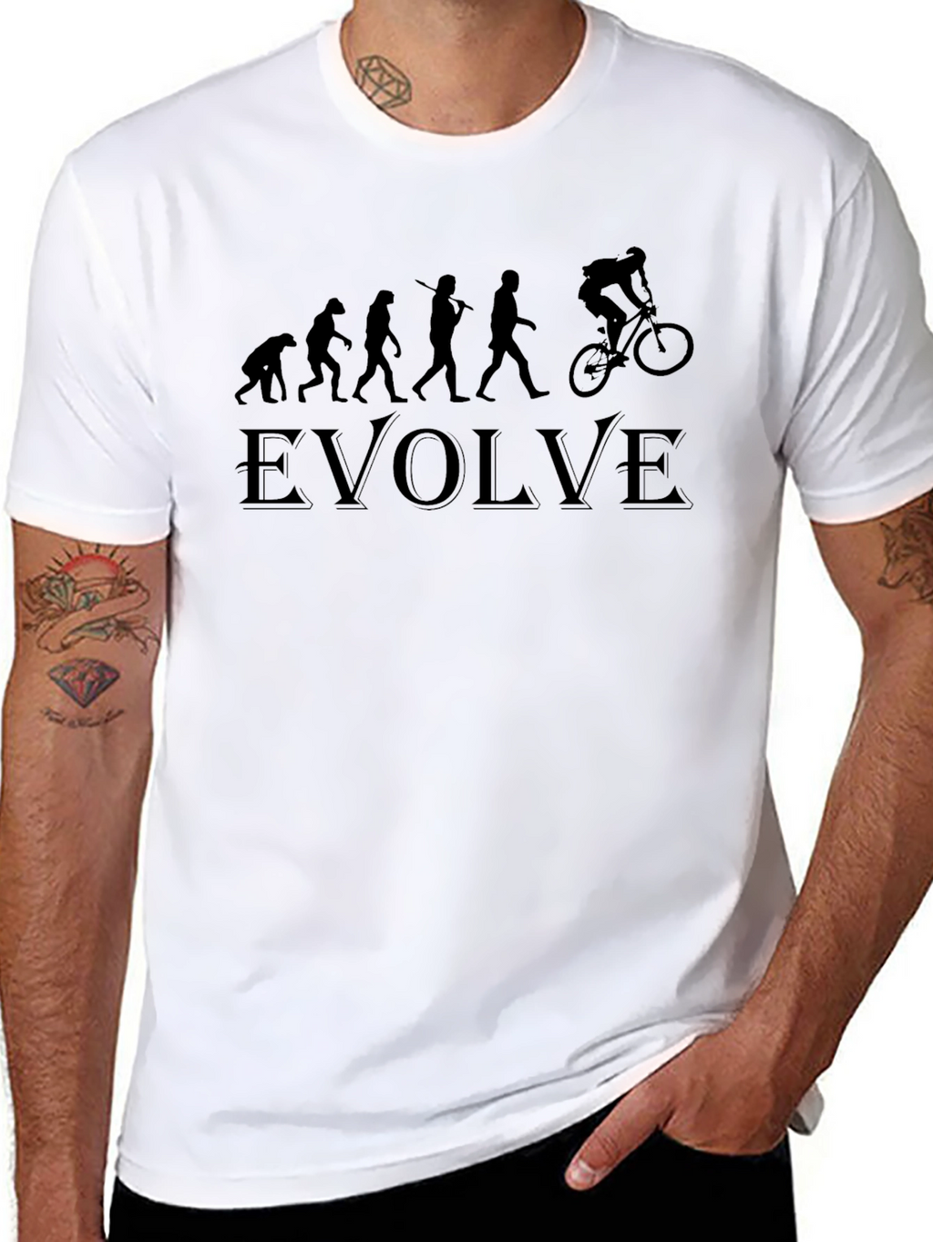 Evolve Biking T-Shirt - Human Evolution Design