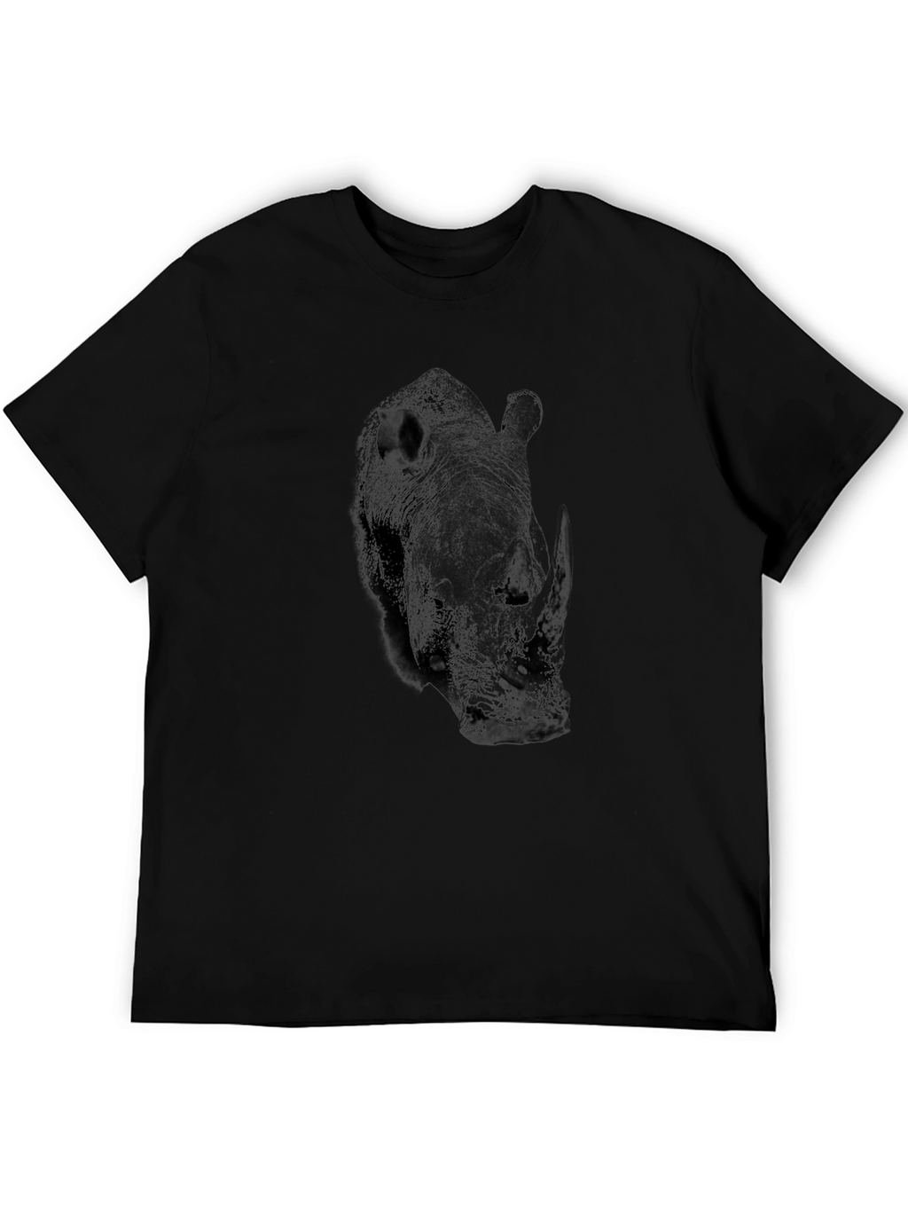 Black Rhino Graphic Tee - Unique Animal Design