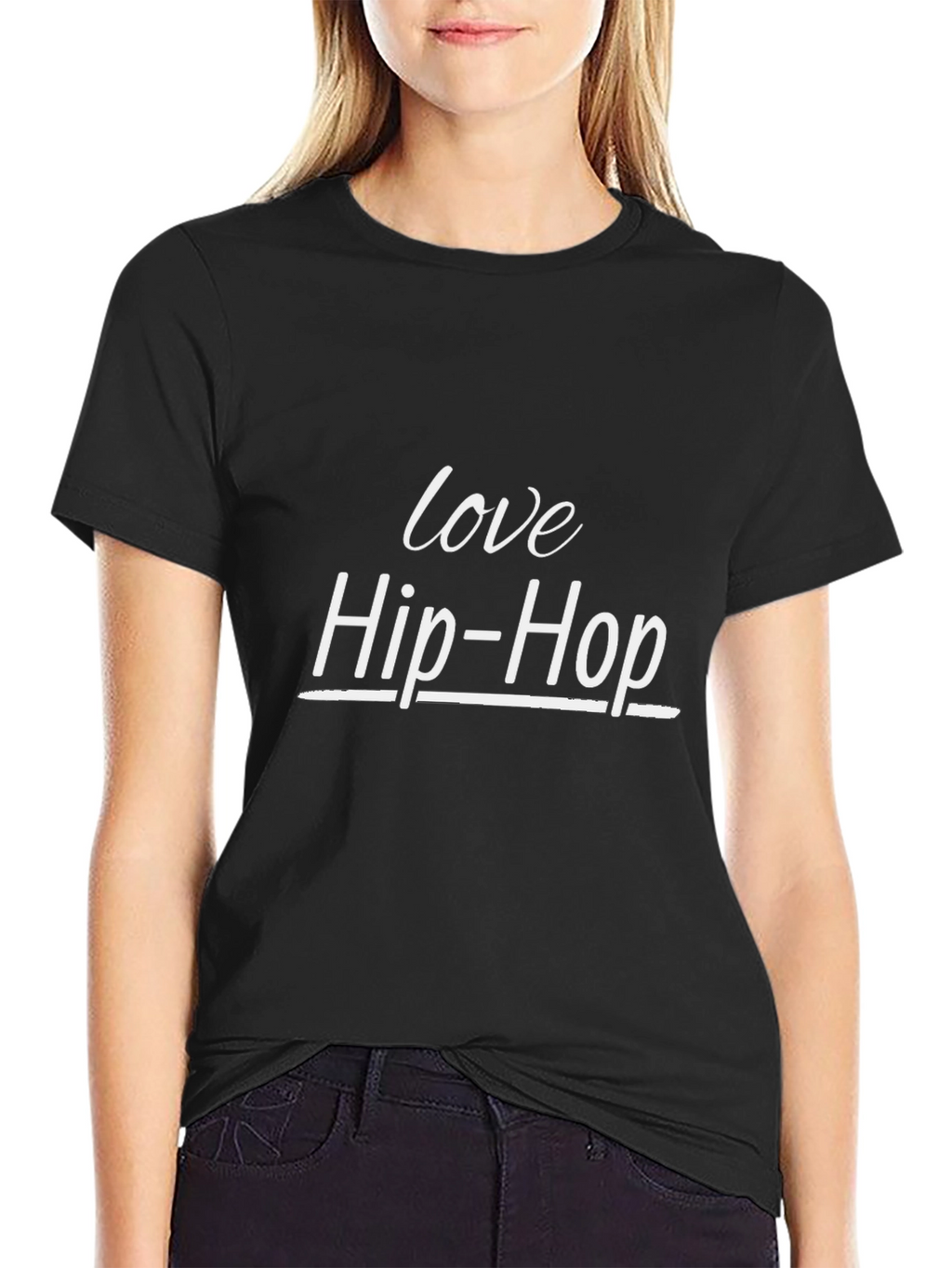 Love Hip-Hop Black Graphic T-Shirt