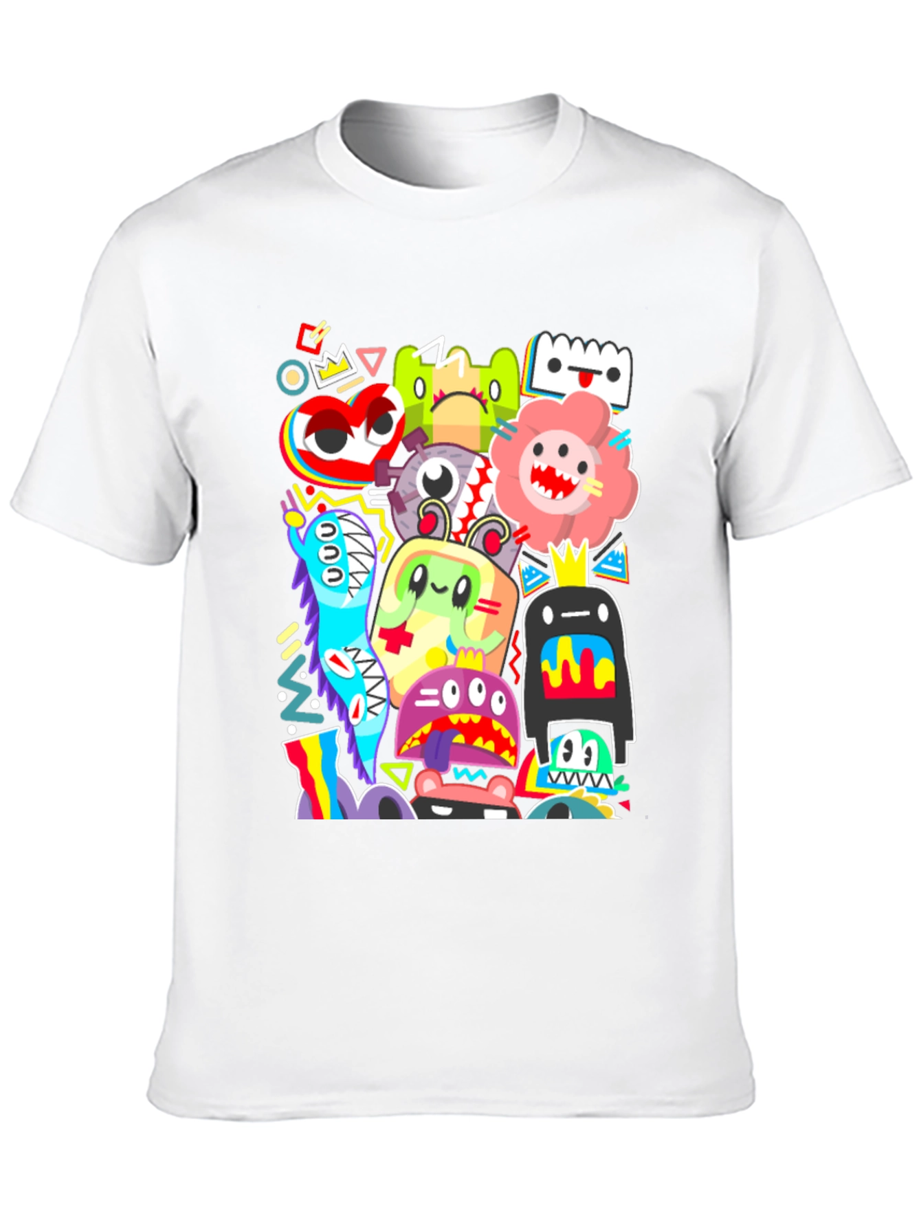 Funky Monster Graphic Print Black T-Shirt