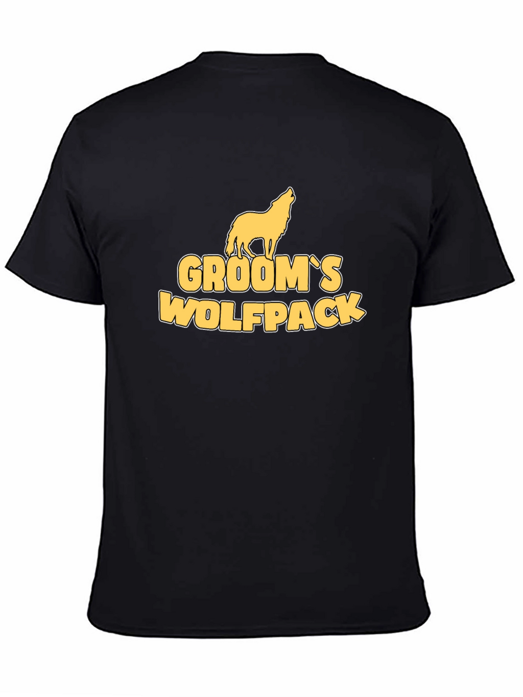 Grooms Wolfpack Black Cotton Graphic Tee