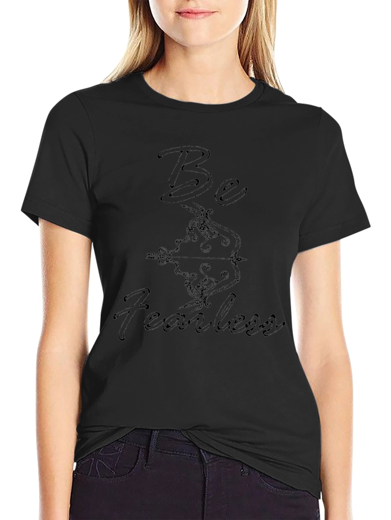 Be Fearless Graphic T-Shirt - Mens Black Tee