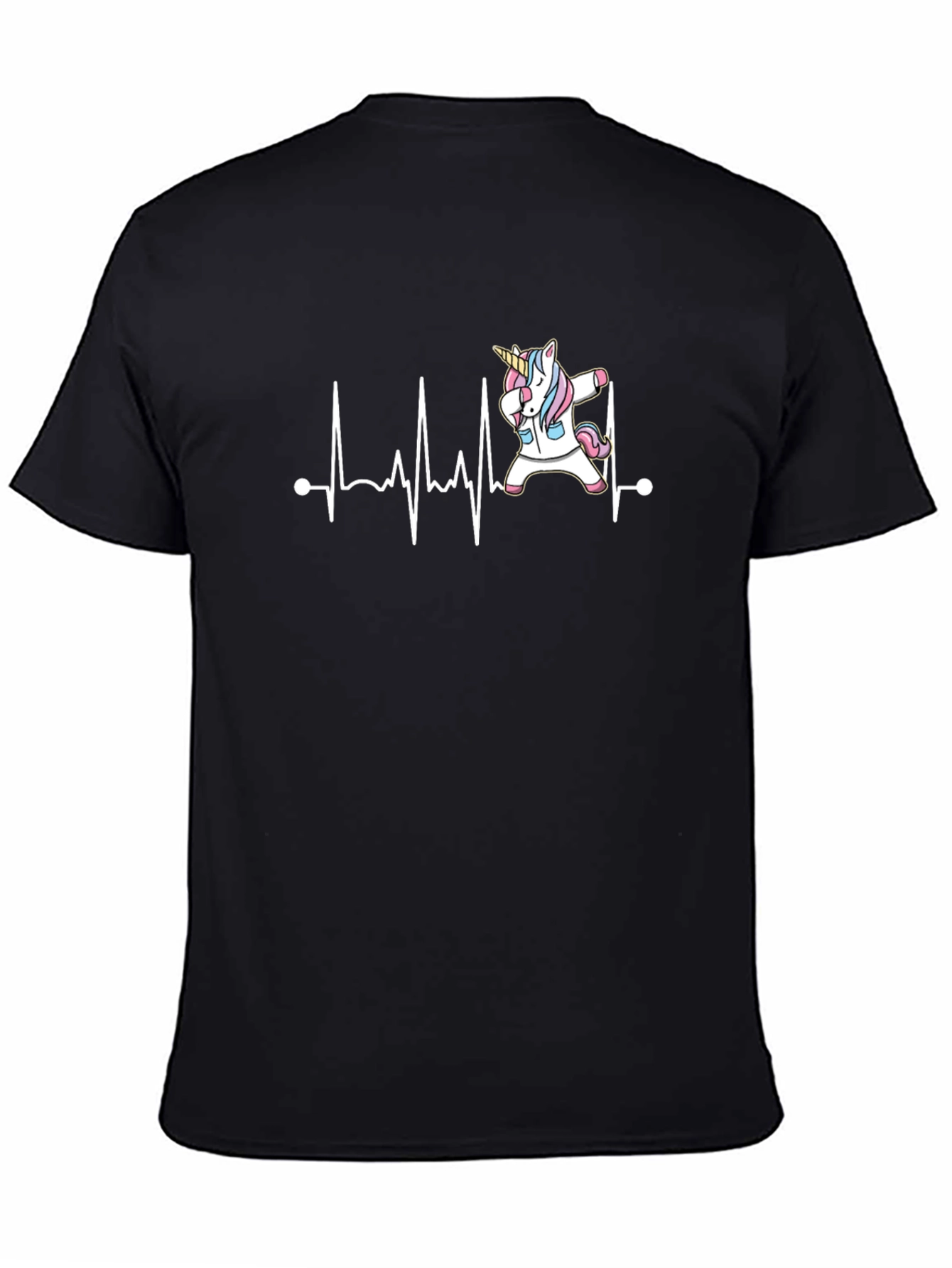 Unicorn Heartbeat T-Shirt - Dabbing Unicorn Tee