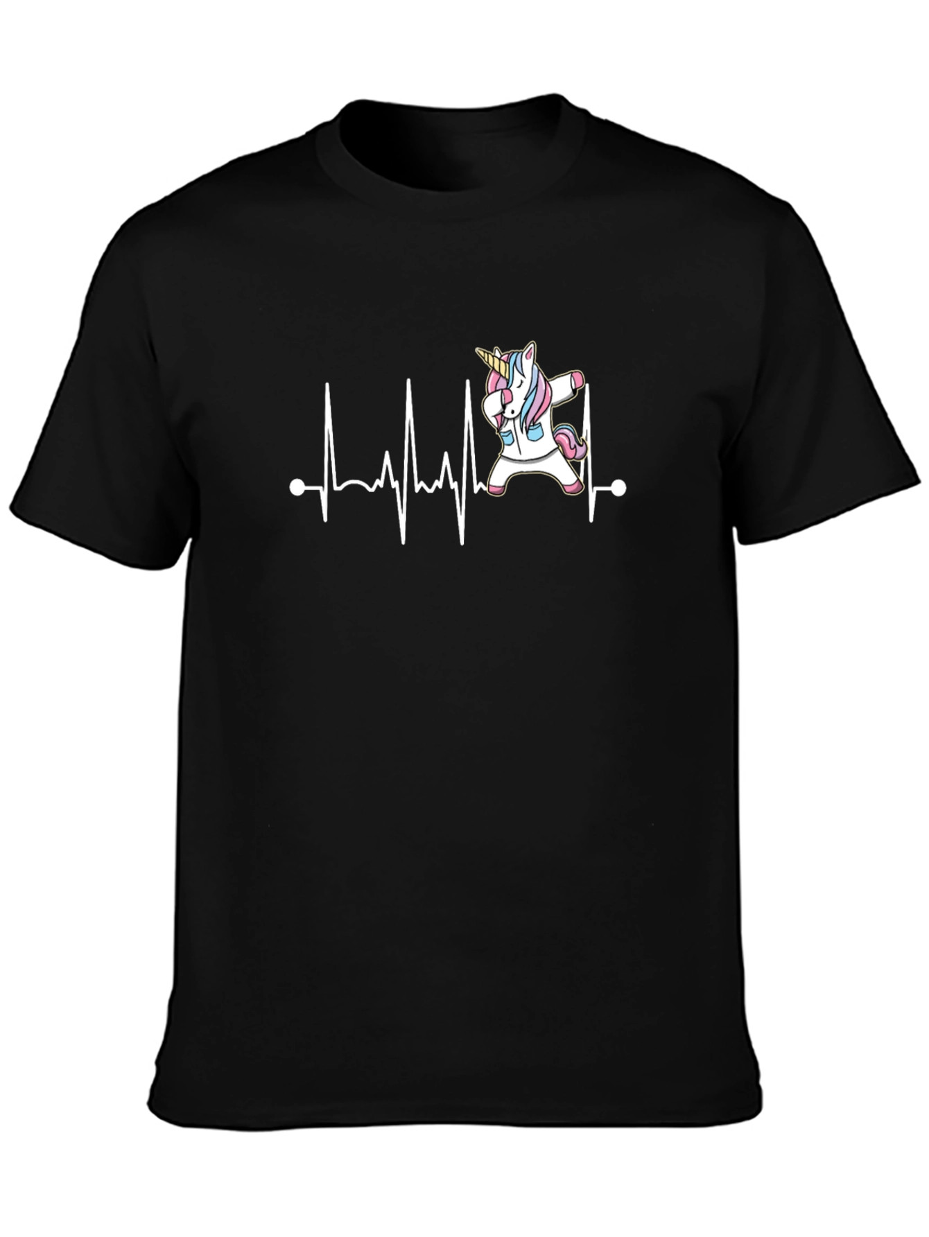 Unicorn Heartbeat T-Shirt - Dabbing Unicorn Tee