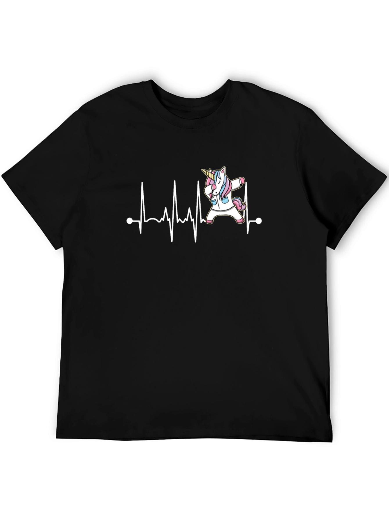 Unicorn Heartbeat T-Shirt - Dabbing Unicorn Tee