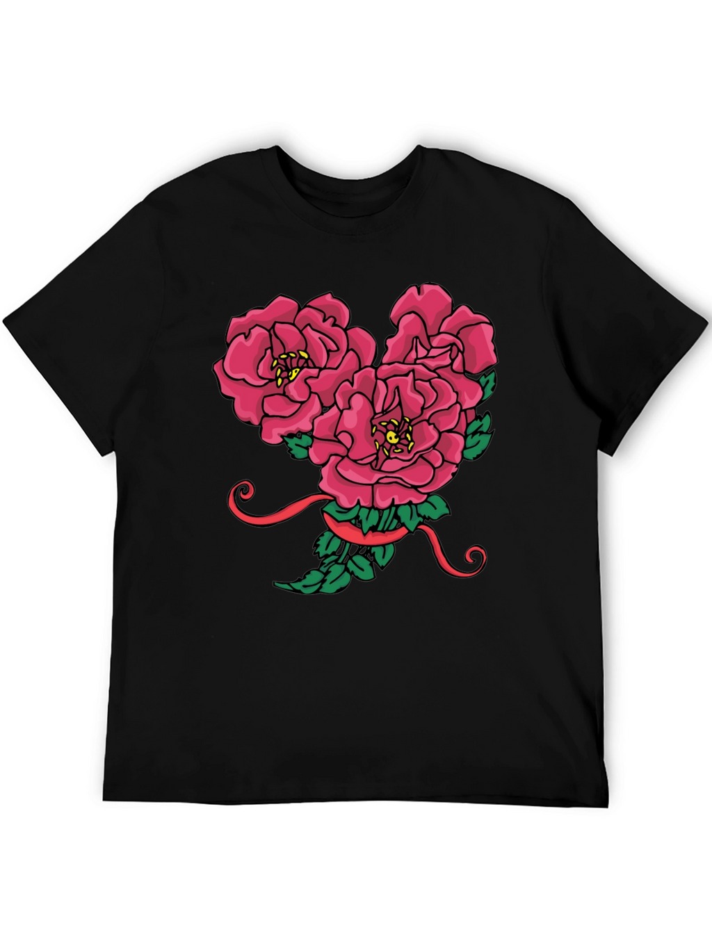 Floral Mickey Mouse Head Graphic Tee