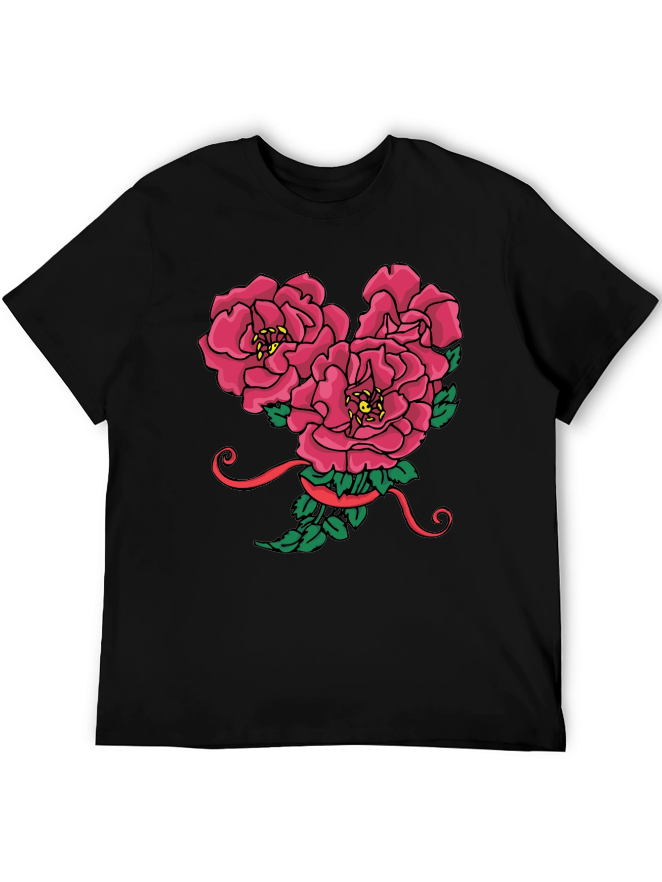 Floral Mickey Mouse Head Graphic Tee