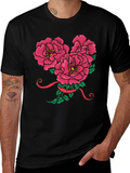 Floral Mickey Mouse Head Graphic Tee