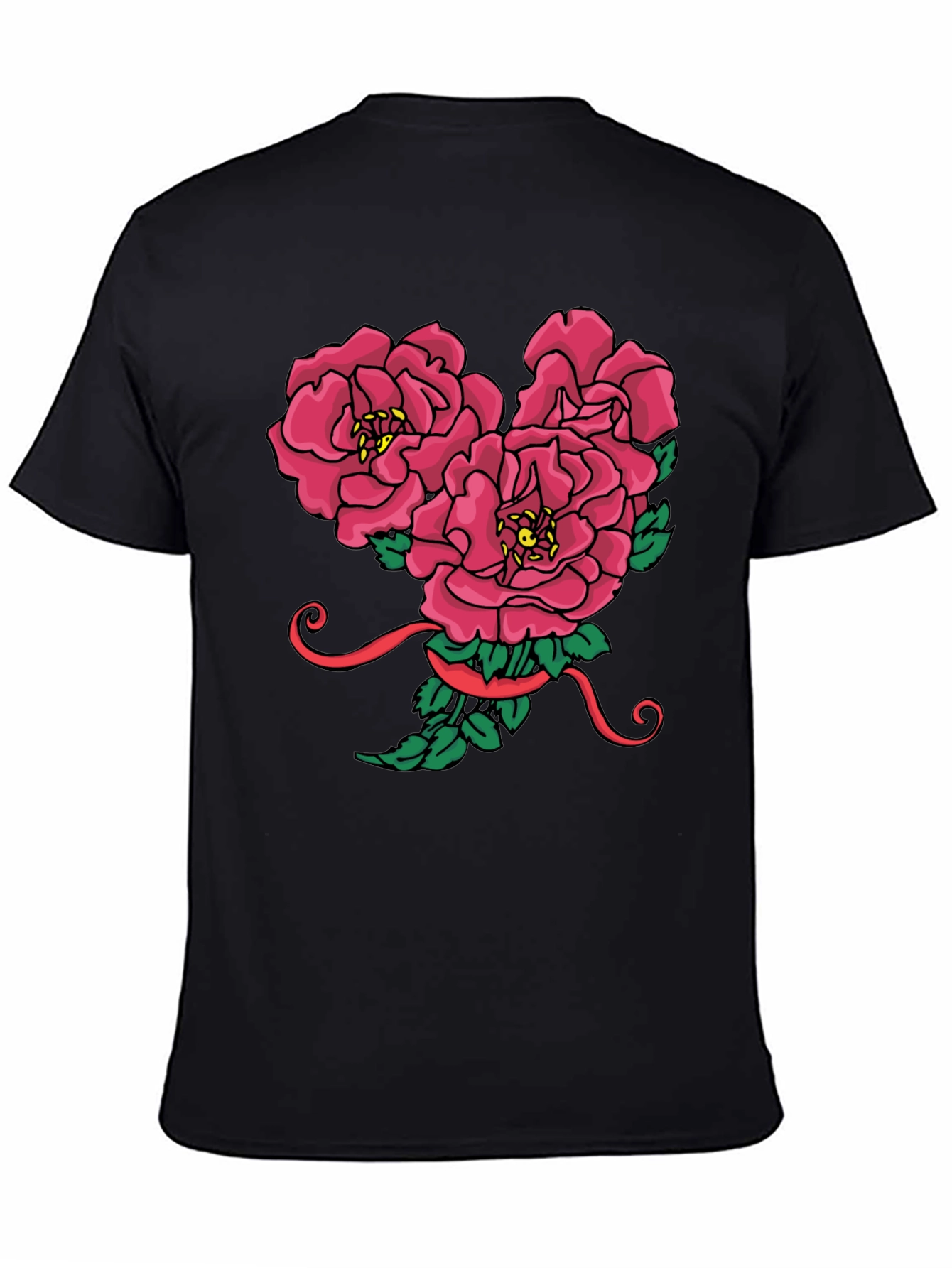 Floral Mickey Mouse Head Graphic Tee