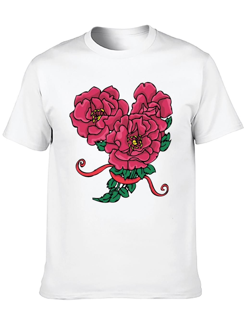Floral Mickey Mouse Head Graphic Tee