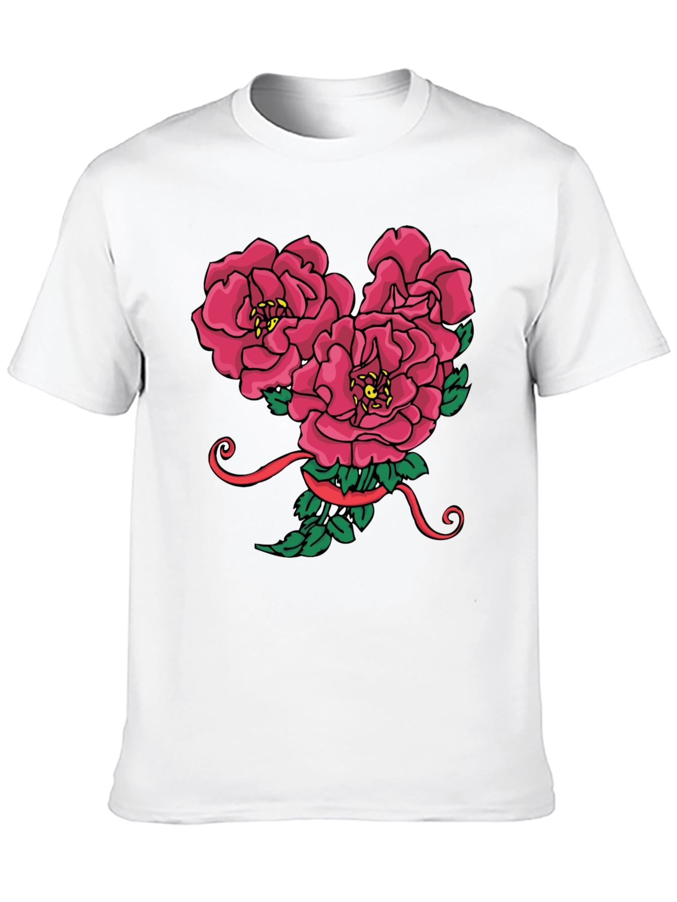 Floral Mickey Mouse Head Graphic Tee