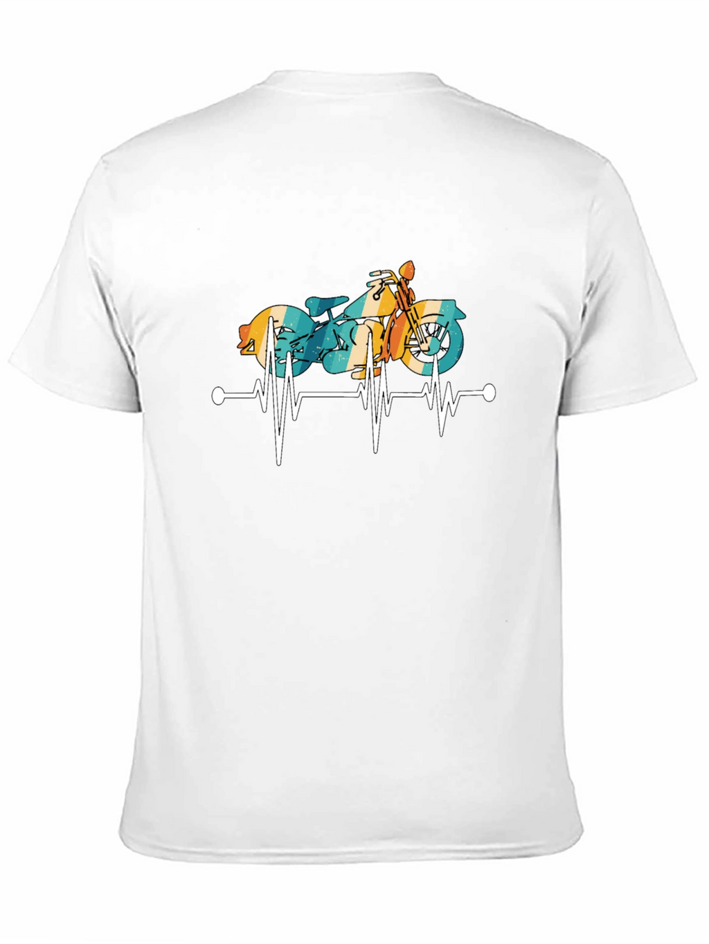 Motorcycle Heartbeat Graphic Tee - Ride with Passion
