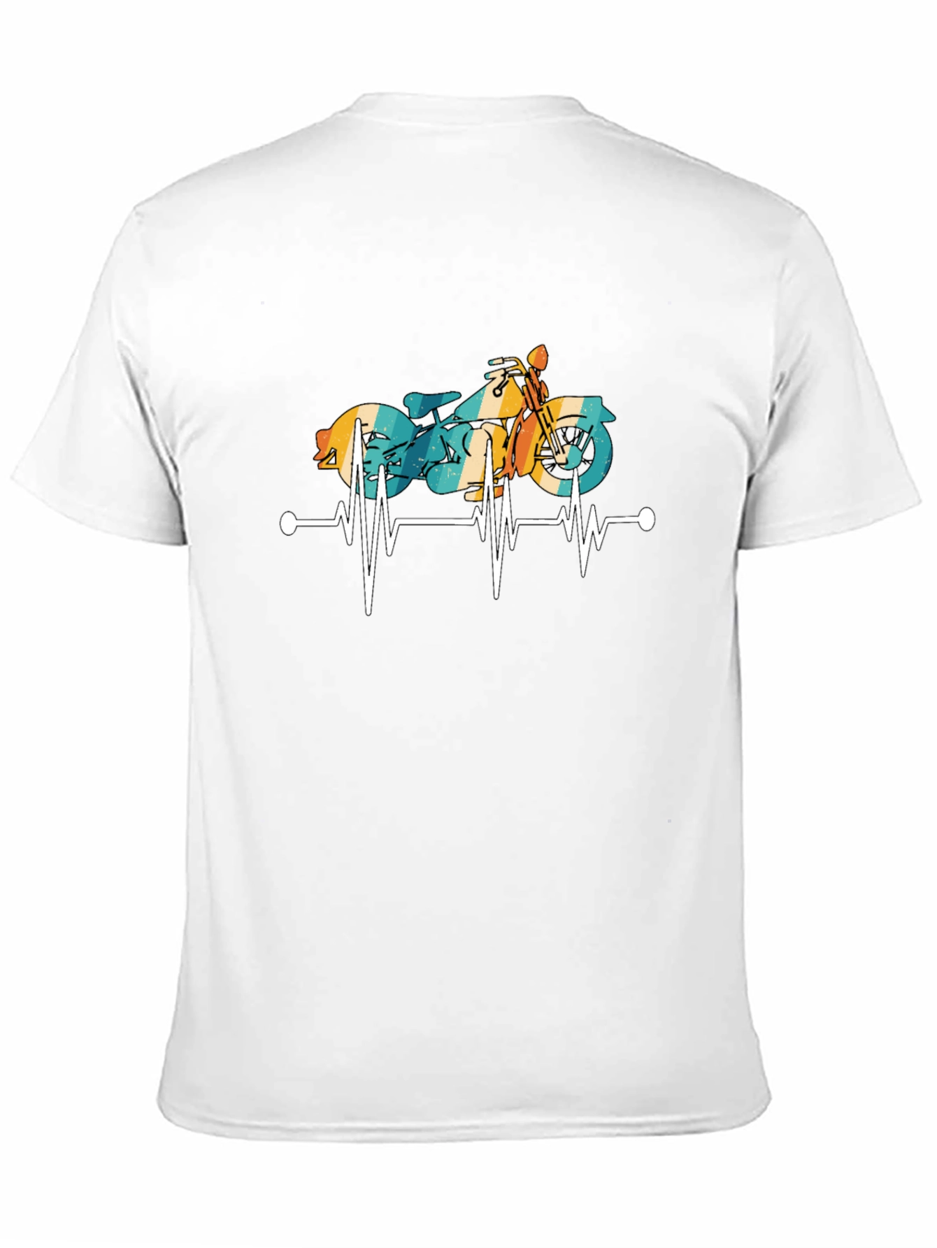 Motorcycle Heartbeat Graphic Tee - Ride with Passion