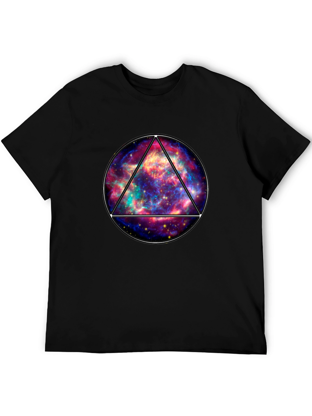 Galaxy Triangle Graphic Tee - Mens Black T-Shirt