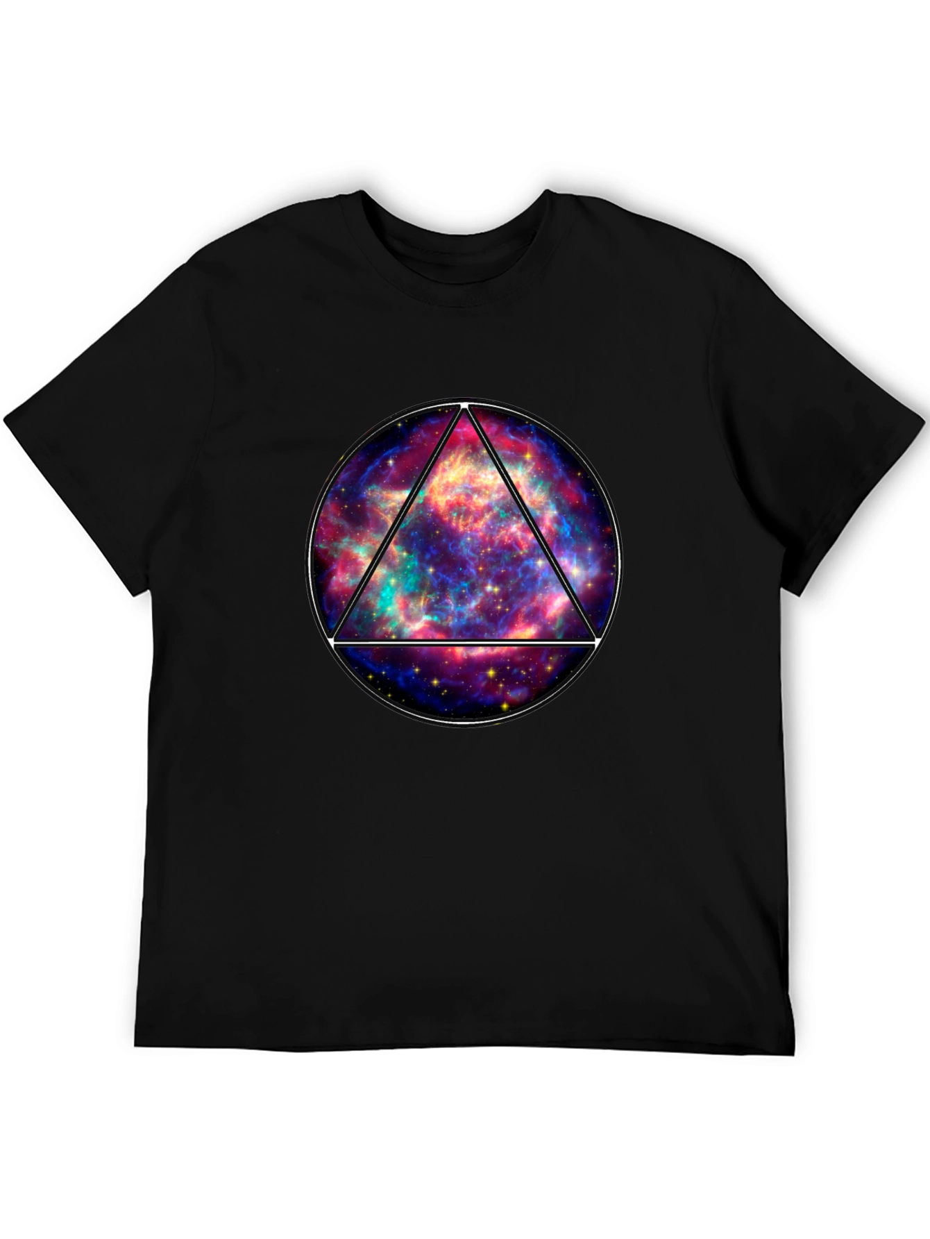 Galaxy Triangle Graphic Tee - Mens Black T-Shirt