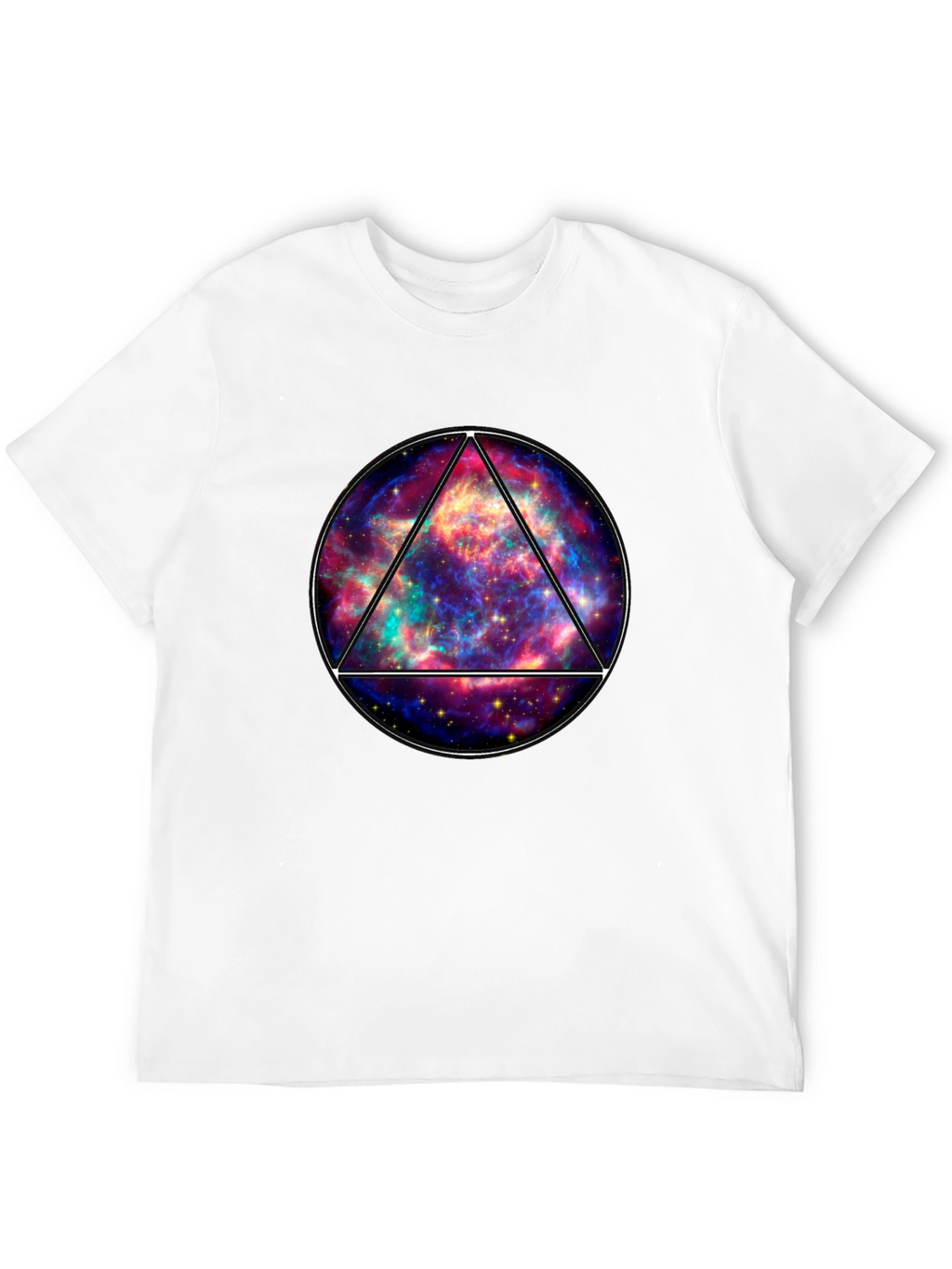 Galaxy Triangle Graphic Tee - Mens Black T-Shirt