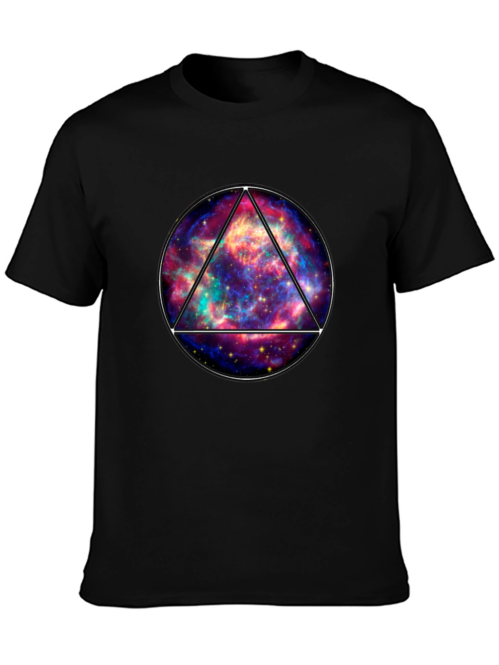 Galaxy Triangle Graphic Tee - Mens Black T-Shirt