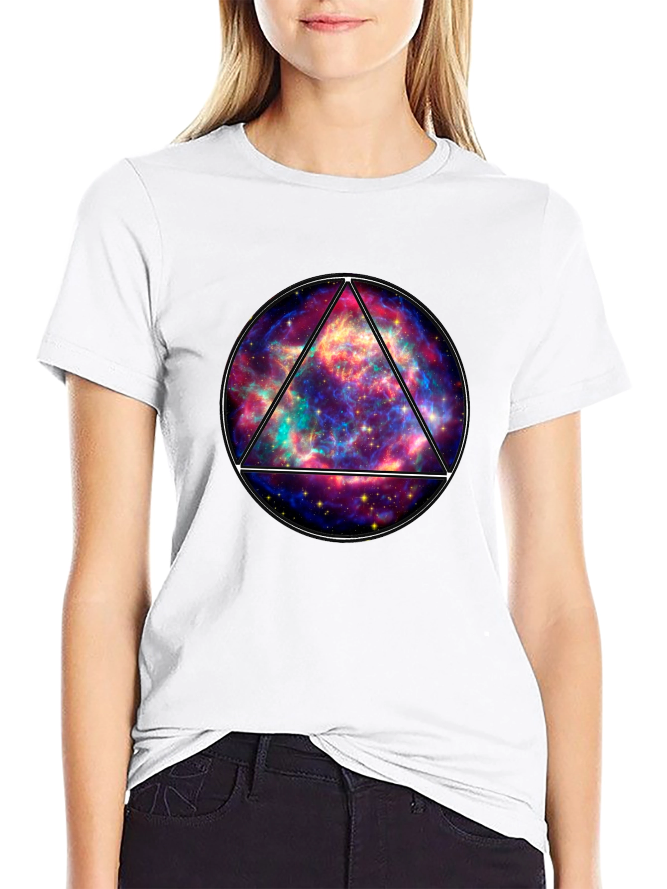 Galaxy Triangle Graphic Tee - Mens Black T-Shirt