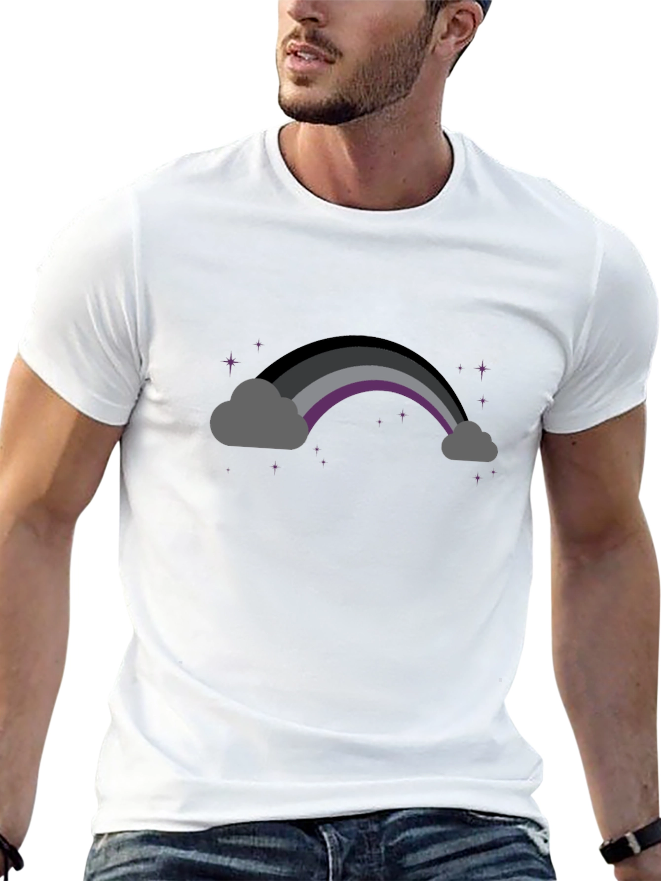Asexual Pride Rainbow Cloud T-Shirt
