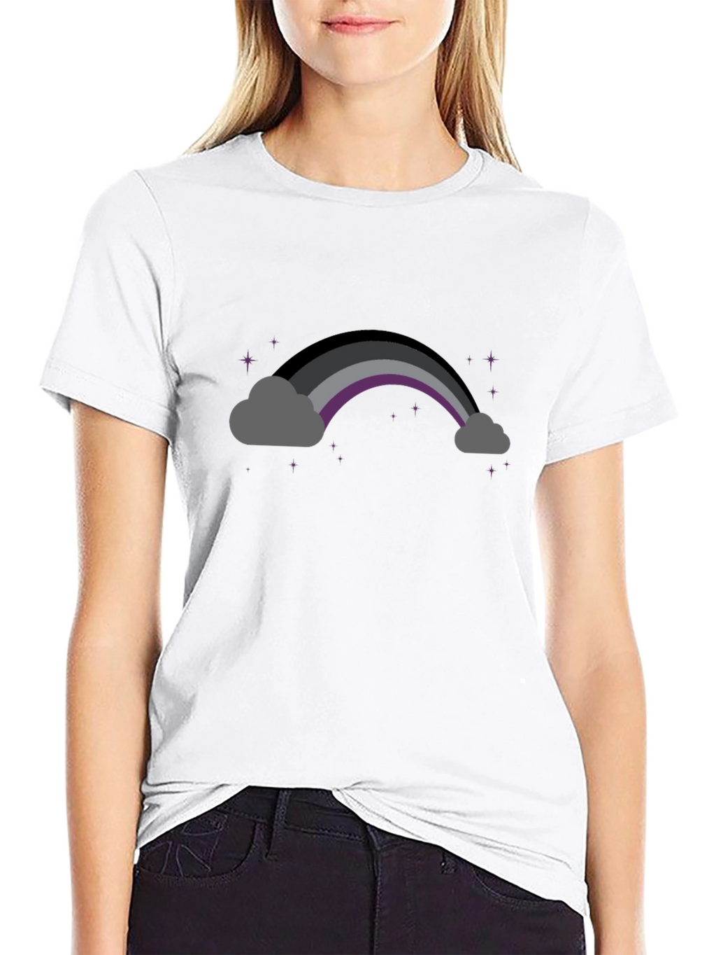 Asexual Pride Rainbow Cloud T-Shirt