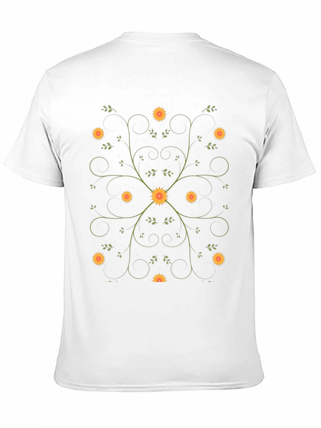 Floral Vine Black T-Shirt
