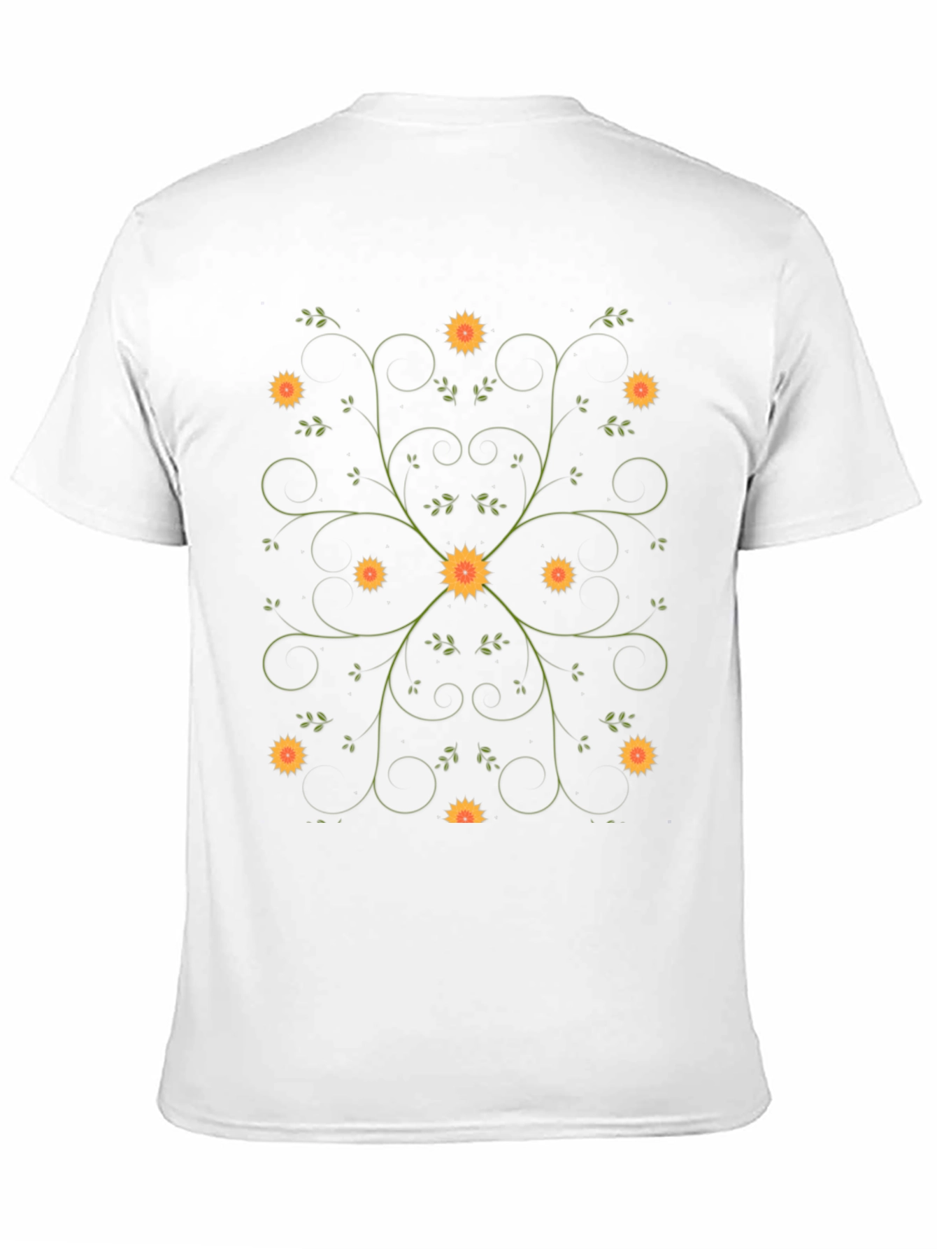 Floral Vine Black T-Shirt