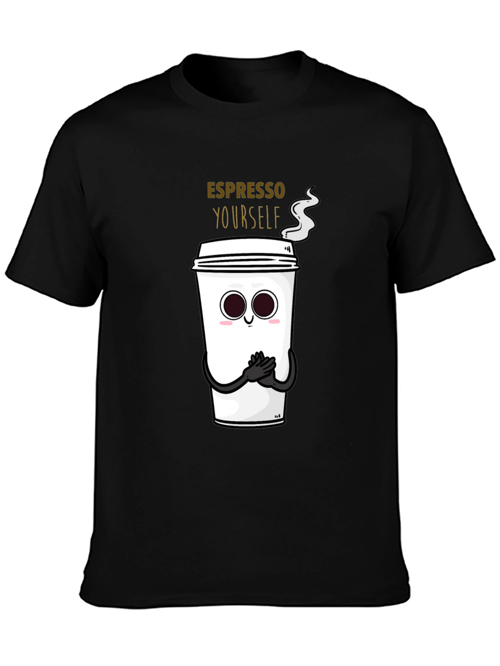 Espresso Yourself Graphic T-Shirt - Black Cotton Blend