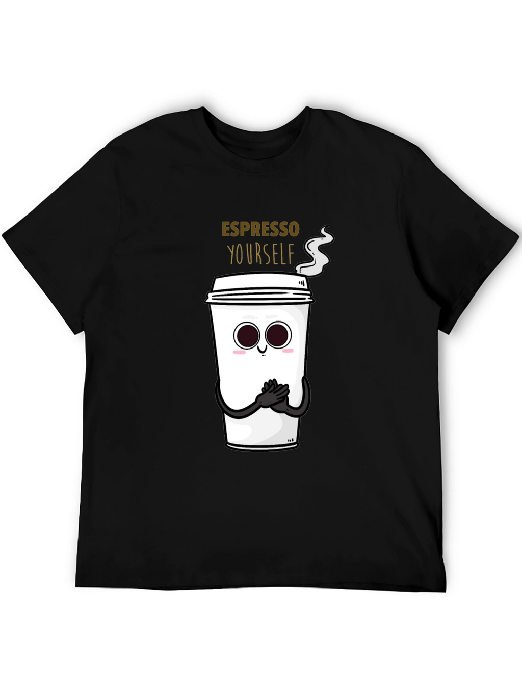 Espresso Yourself Graphic T-Shirt - Black Cotton Blend