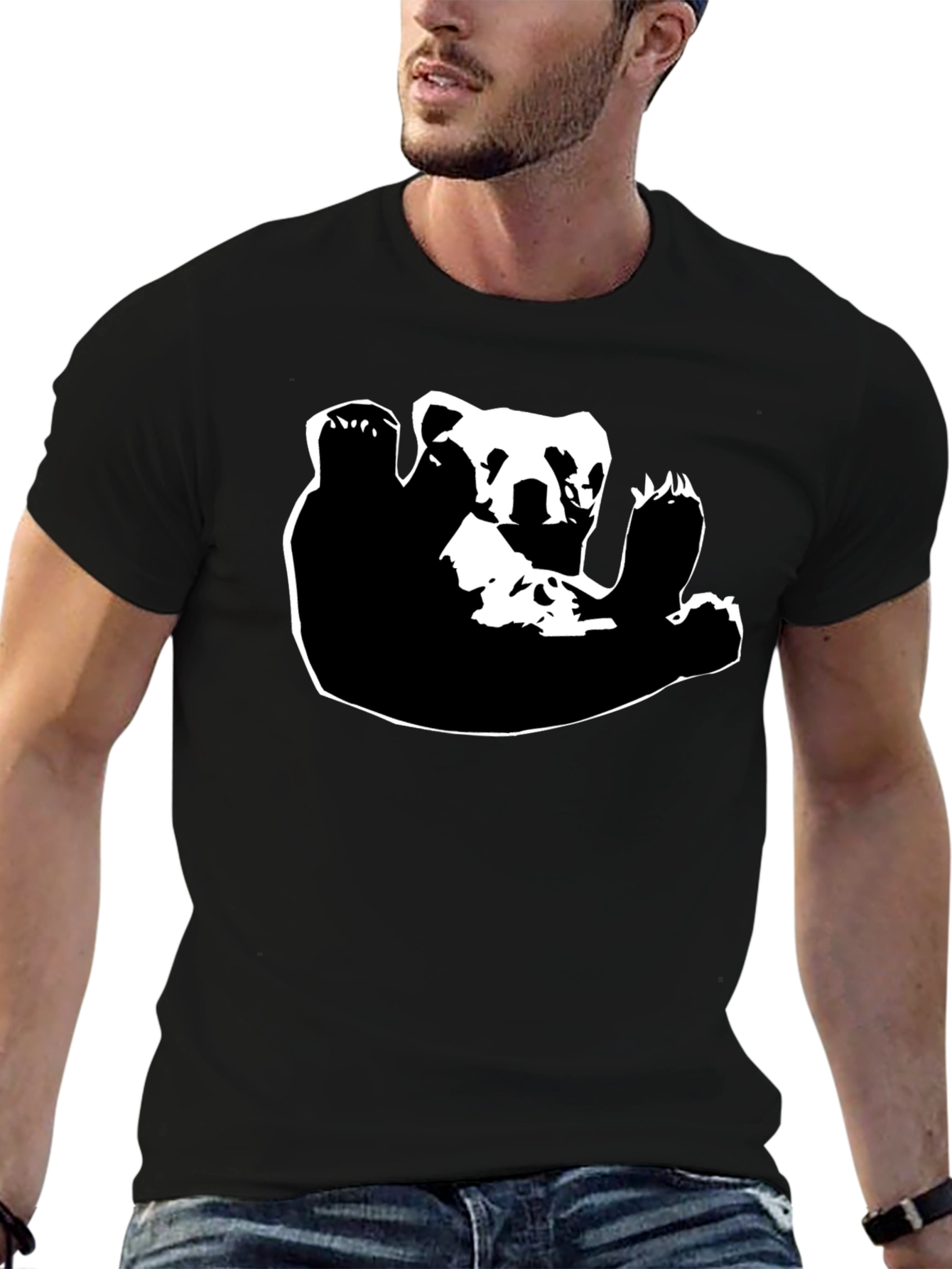 Cool Bear Graphic Black T-Shirt
