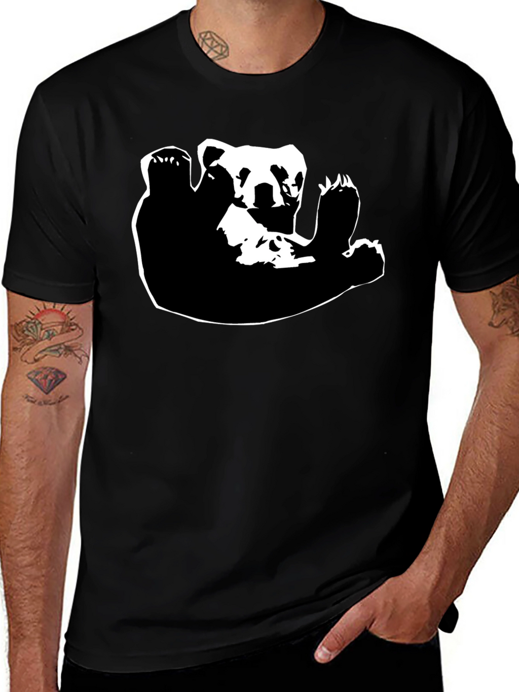 Cool Bear Graphic Black T-Shirt