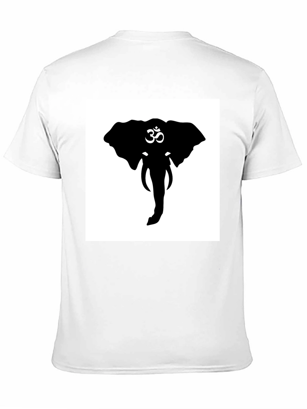 Elephant Om Symbol Graphic Tee - Black Cotton T-Shirt