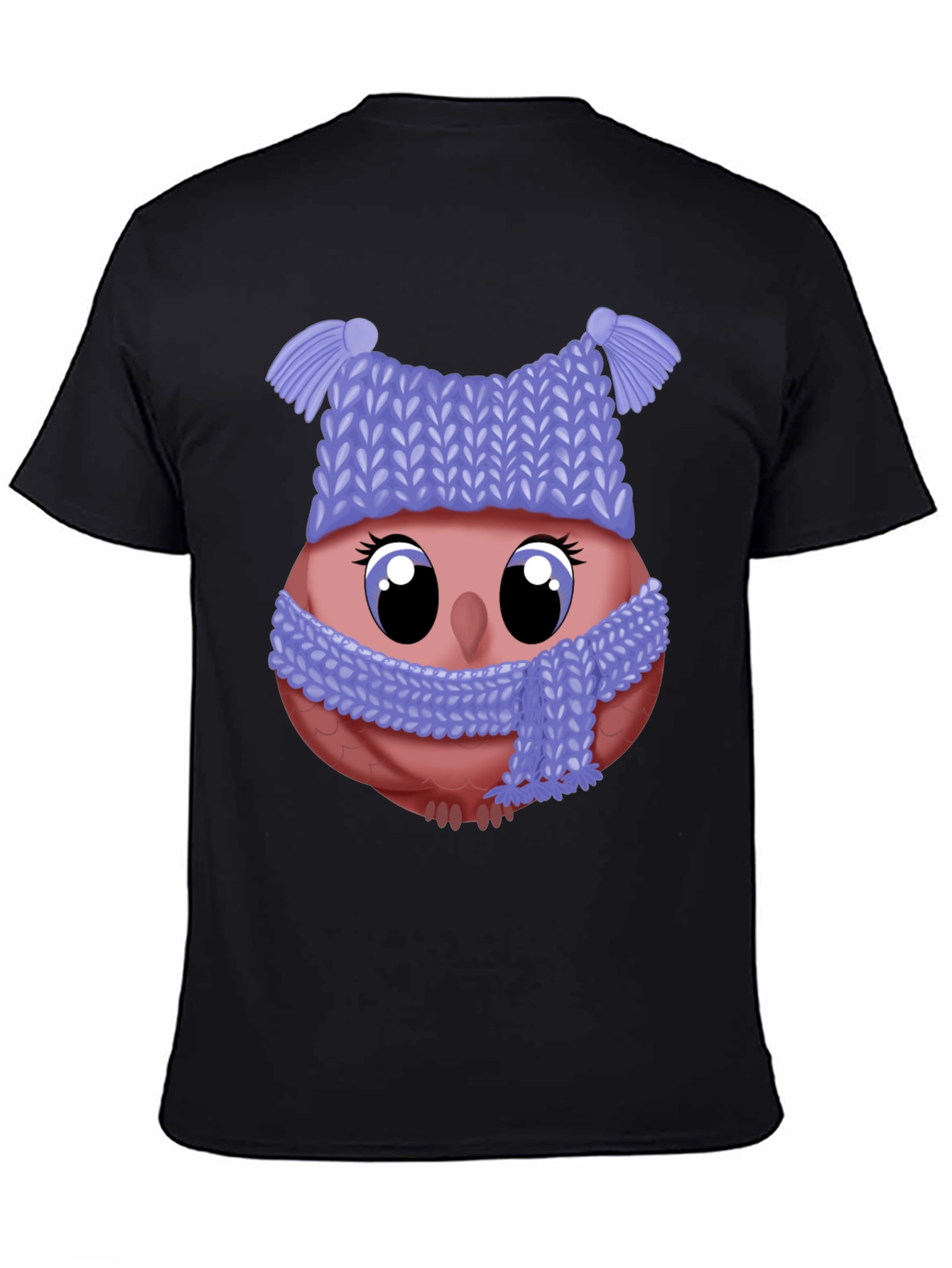 Cute Owl in Winter Hat T-Shirt