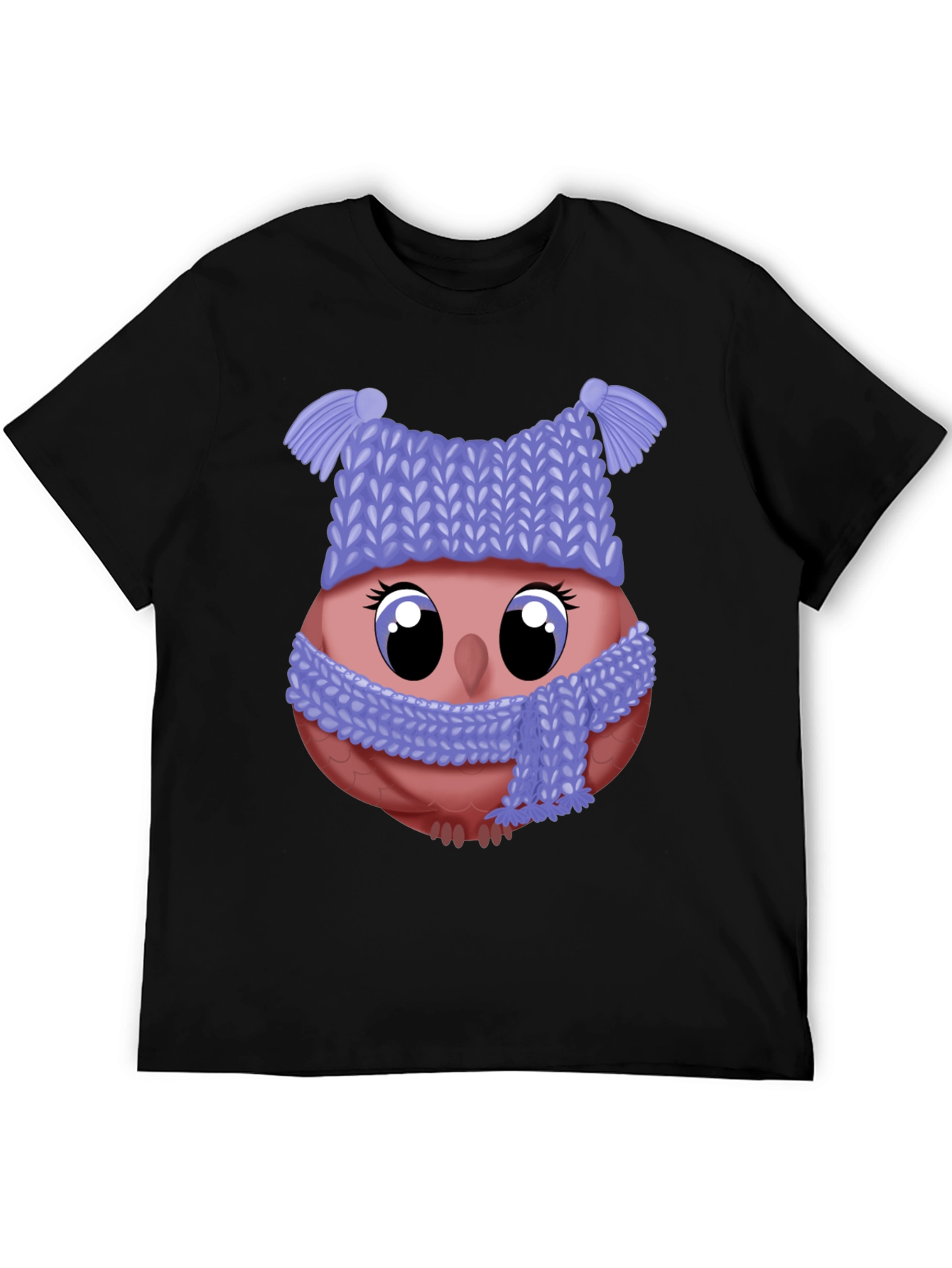 Cute Owl in Winter Hat T-Shirt
