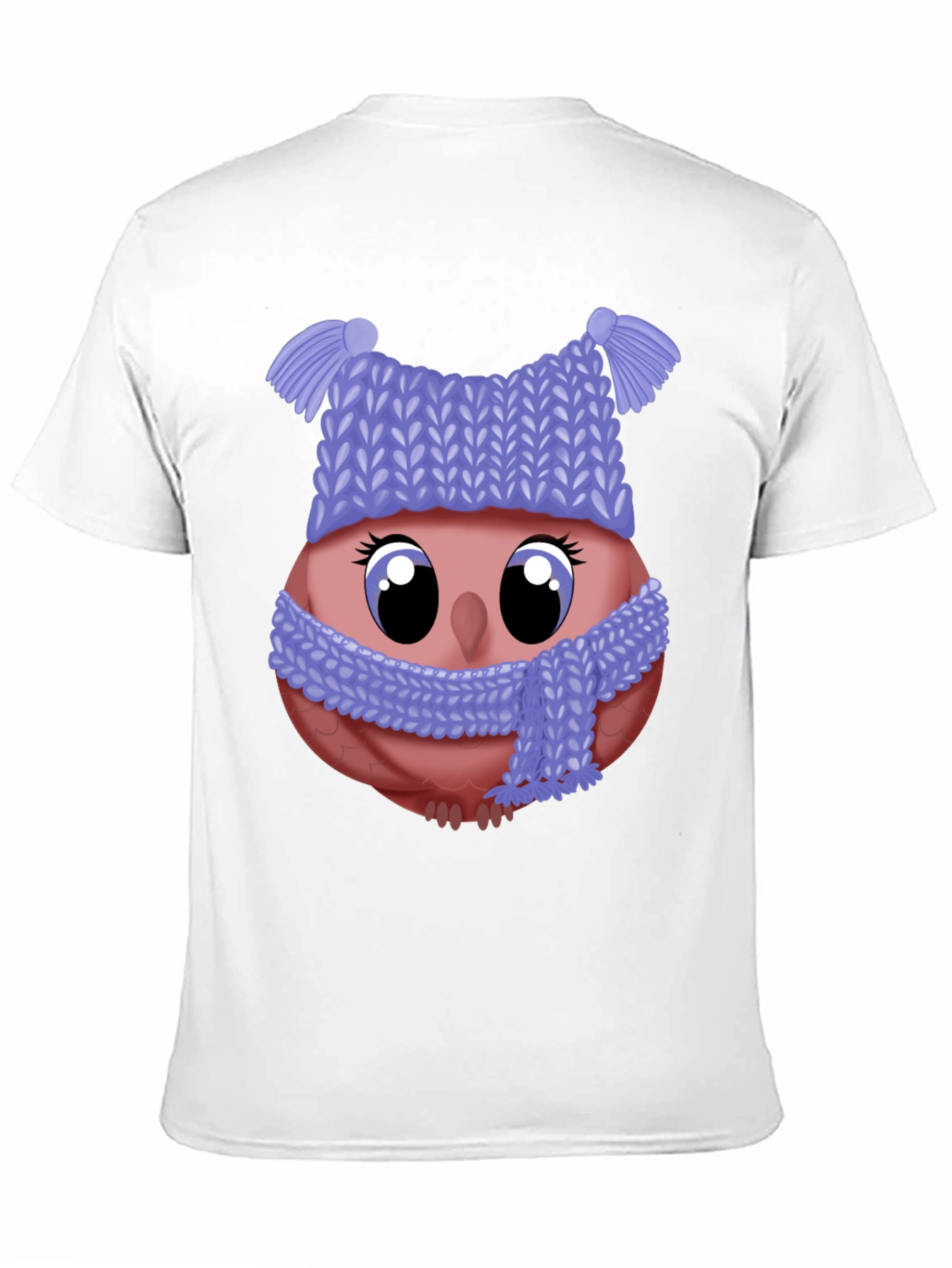 Cute Owl in Winter Hat T-Shirt