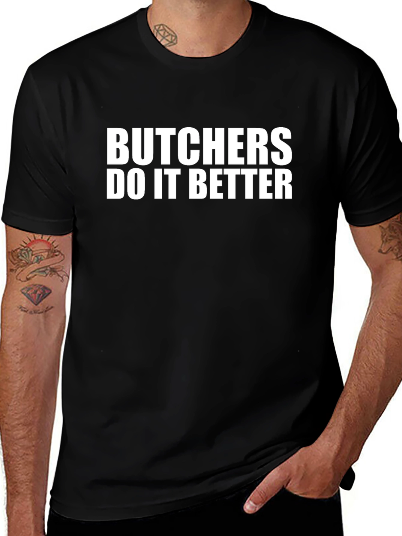 Butchers Do It Better Black Graphic Tee