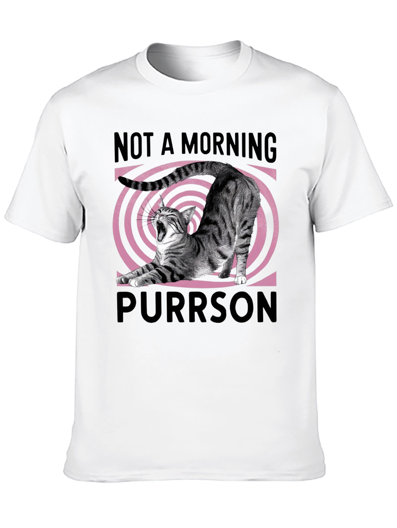 Not A Morning Purrson T-Shirt - Cat Lover Tee