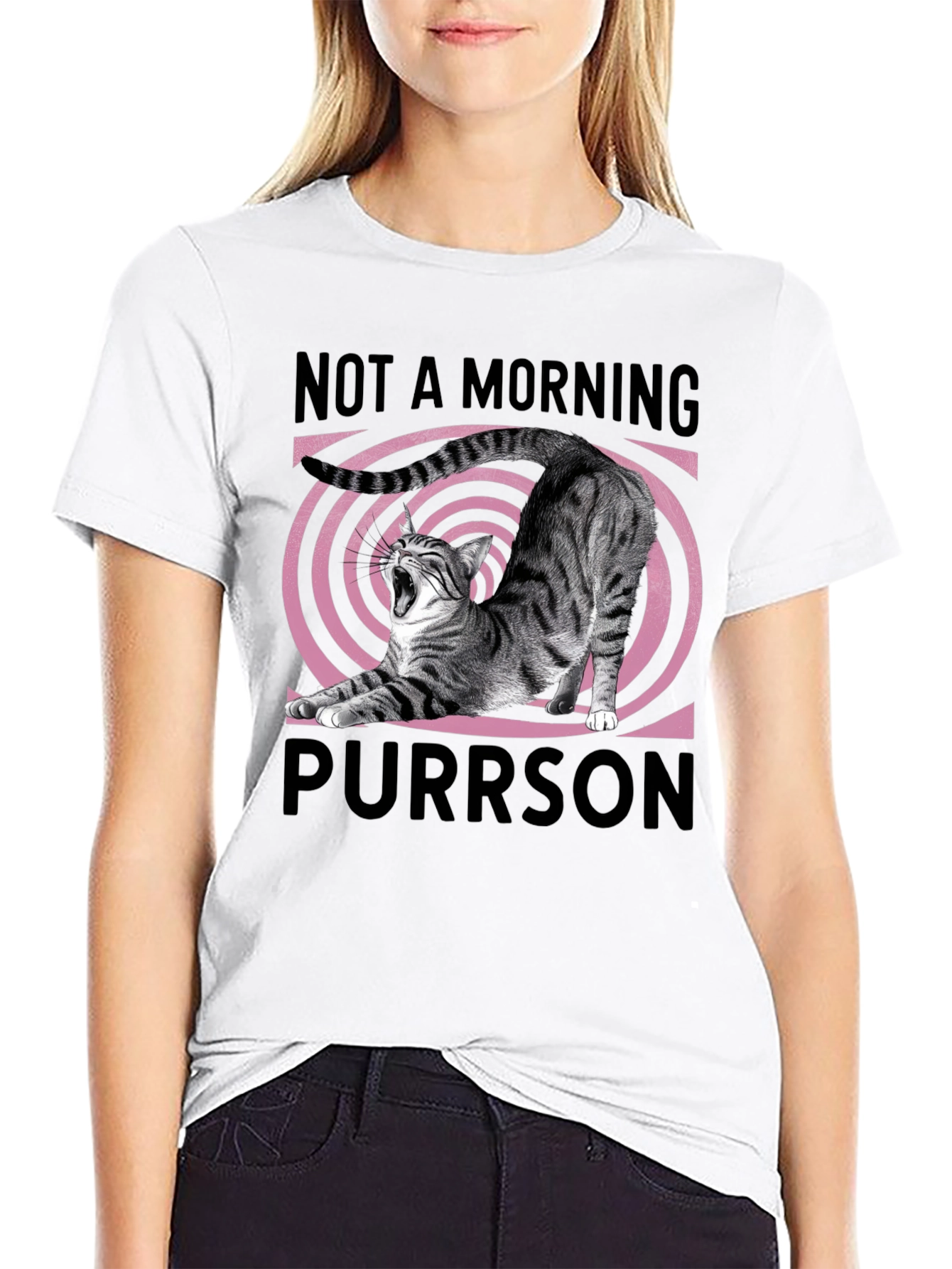 Not A Morning Purrson T-Shirt - Cat Lover Tee
