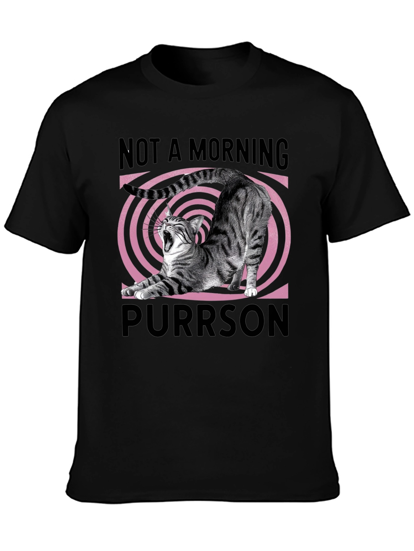 Not A Morning Purrson T-Shirt - Cat Lover Tee