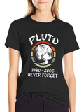 Pluto Never Forget T-Shirt - Retro Design