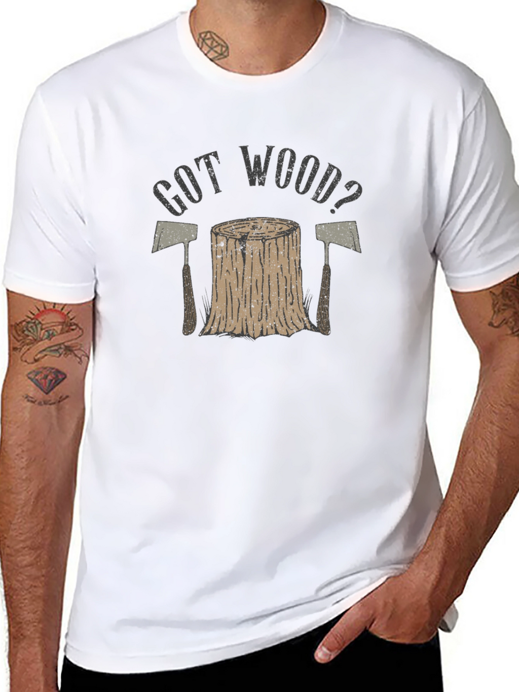 Got Wood? Lumberjack Style Graphic T-Shirt