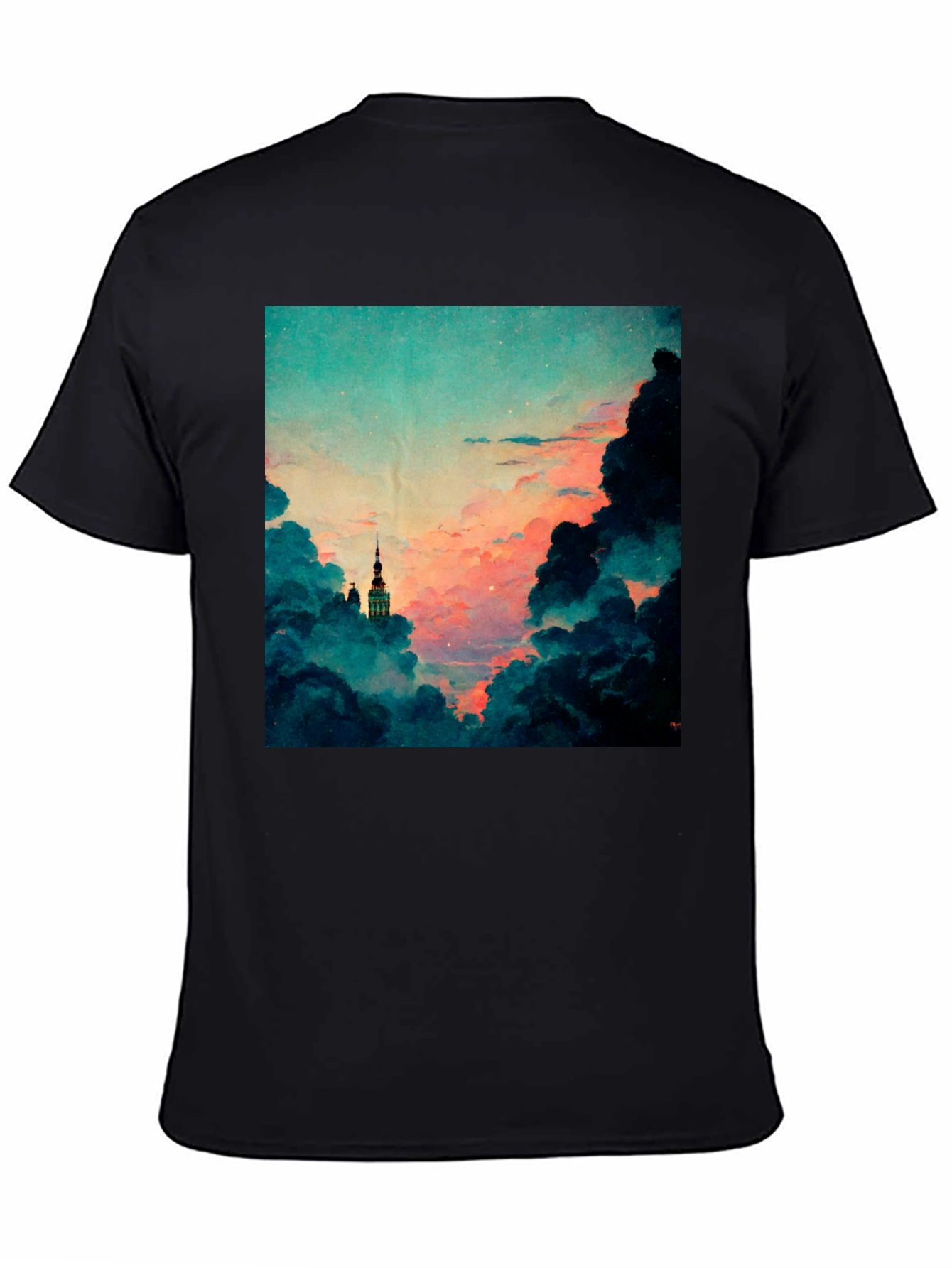 Dreamy Sky Graphic Tee - Artistic Cloudscape T-Shirt