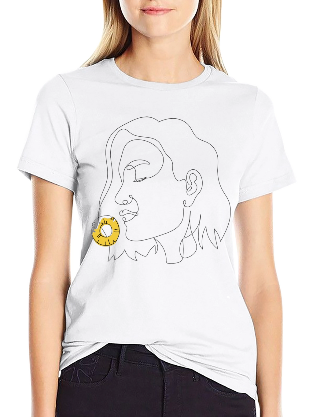 Abstract Woman Pineapple T-Shirt