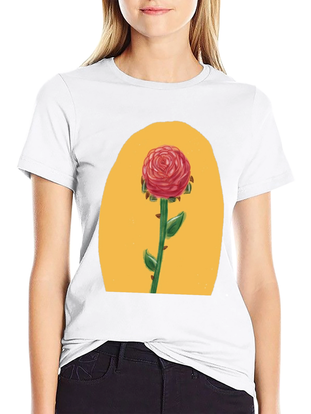 Rose Graphic Tee - Beauty & Beast Inspired